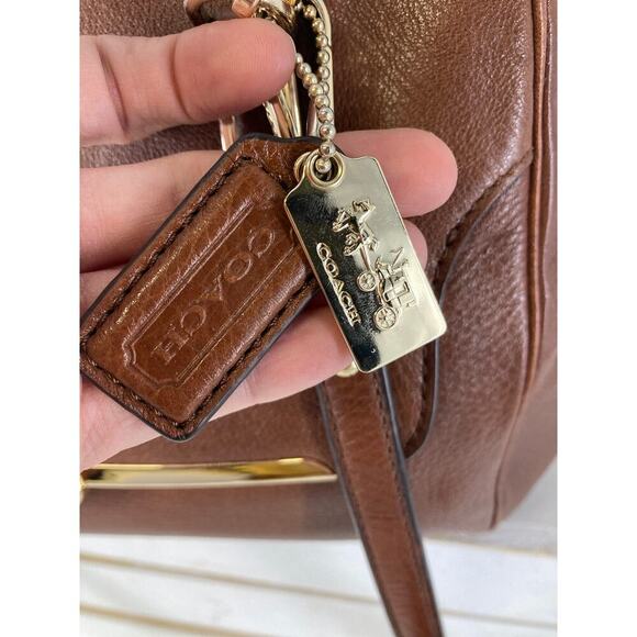 COACH 25169 MEDIUM BROWN LEATHER CROSSBODY BAG - Picture 6 of 11